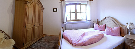 Schlafzimmer im Ferienhaus Waldhäuser im Nationalpark Bayerischer Wald